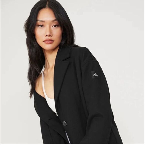 NWT ALO Vip Blazer Trench-black size Large $398 - Picture 2 of 13